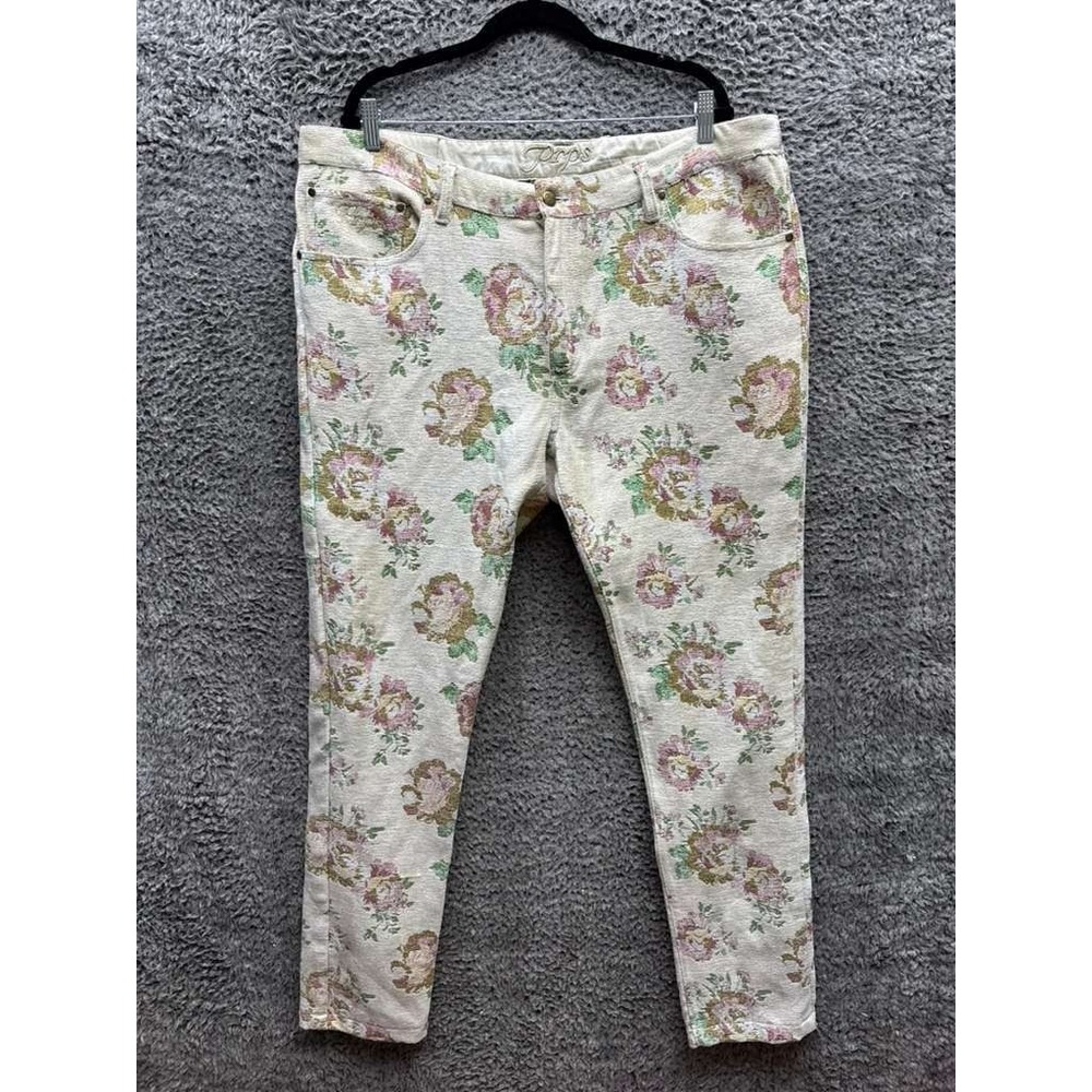 Prps Prim Rose Mid Rise Slim Straight Fit Tapestry Jeans Cream‎ Mens Size 40